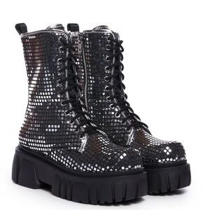 Dolls Kill Disco Fusion Combat Boots